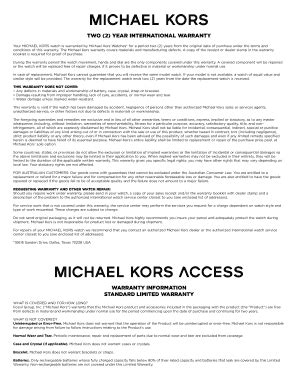 zertifikat michael kors uhr|michael kors warranty claim form.